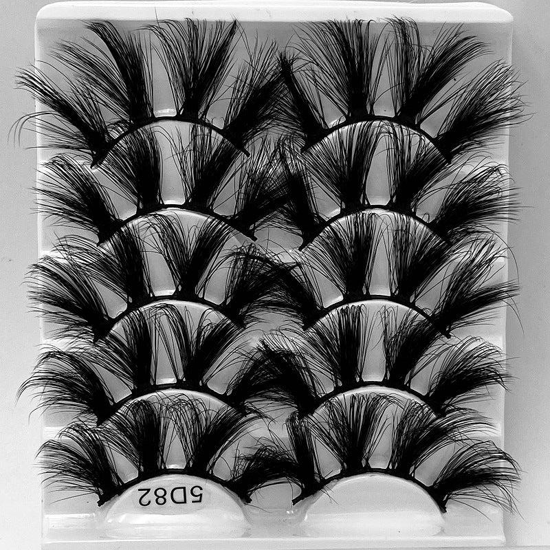 5D 25mm 5 Pairs Mink Eyelashes Multi-Layer Lengthening Thick Thickened False Eyelashes - V.I.P Digital Presence