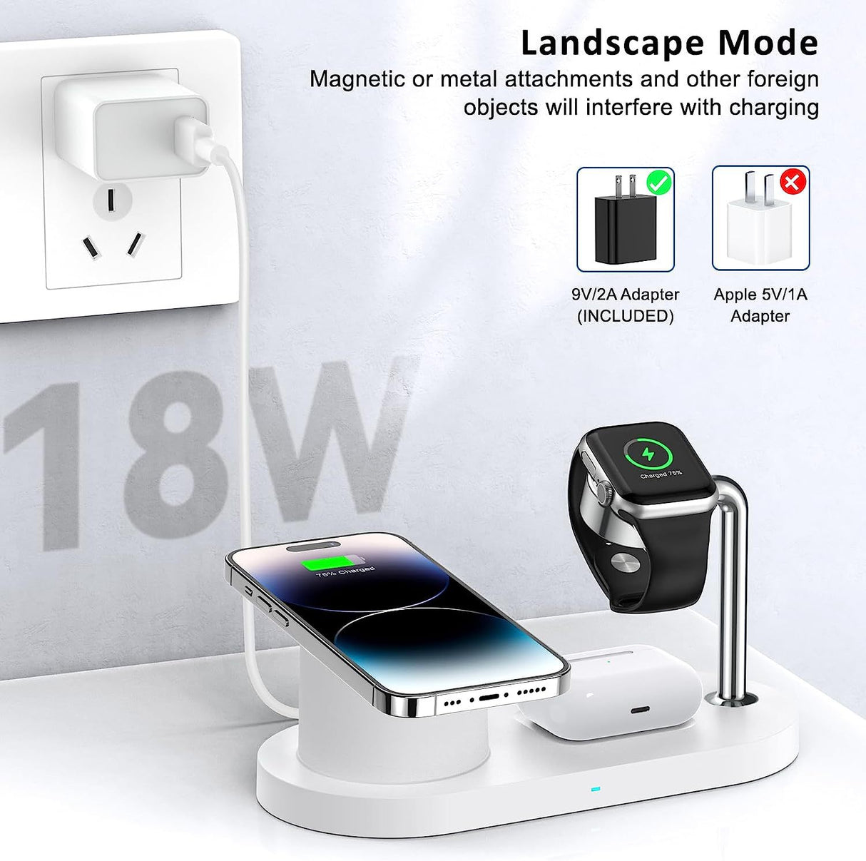 MagSafe magnetic suction three-in-one suitable for Apple mobile phone 15w wireless charging - V.I.P Digital Presence
