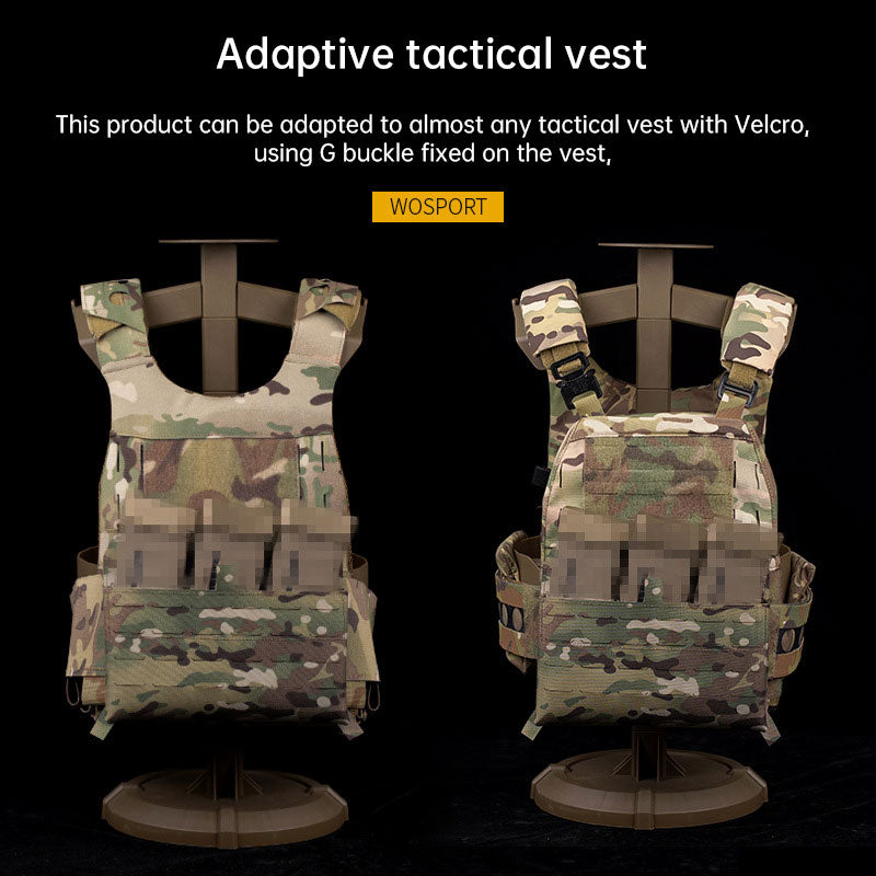WoSporT can accommodate three 5.56 (or two 7.62) inner pockets with built-in function cover camouflage front panel - V.I.P Digital Presence