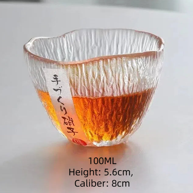 Small personal cup tea tasting cup hammer patterned kung fu heat-resistant glass single cup small cup tea cup - V.I.P Digital Presence