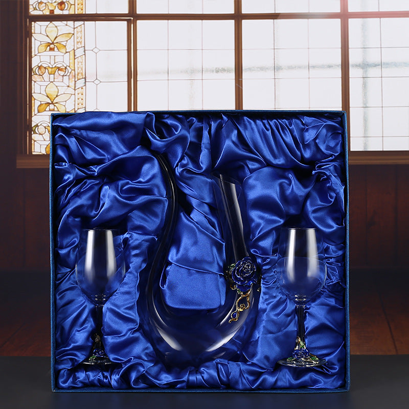 Household enamel crystal glass red wine glass goblet decanter - V.I.P Digital Presence