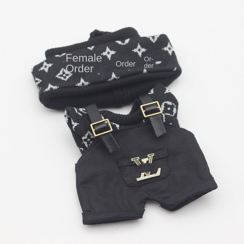 17cm Labubu First and Second Generation Blind Box 10cm Cotton Crying Doll Clothes Knitted Printed Hat