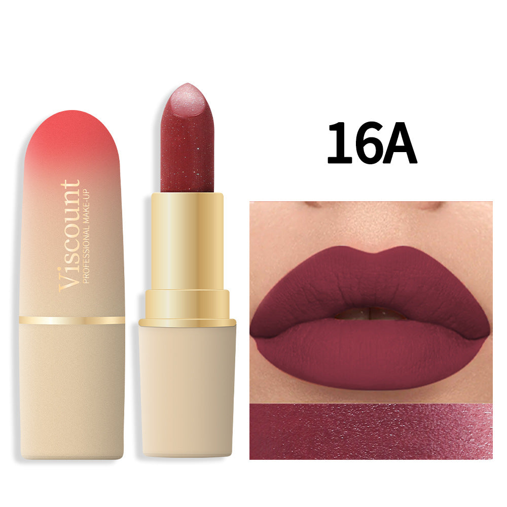 Waterproof And Durable Lipstick Velvet Fine Glitter Matte Lip And Cheek Dual-Use Lipstick - V.I.P Digital Presence