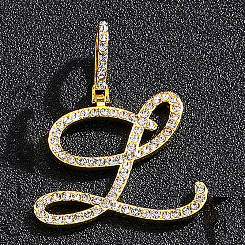 Hip hop accessories grass letter pendant melon seed buckle Cuban chain accessory - V.I.P Digital Presence