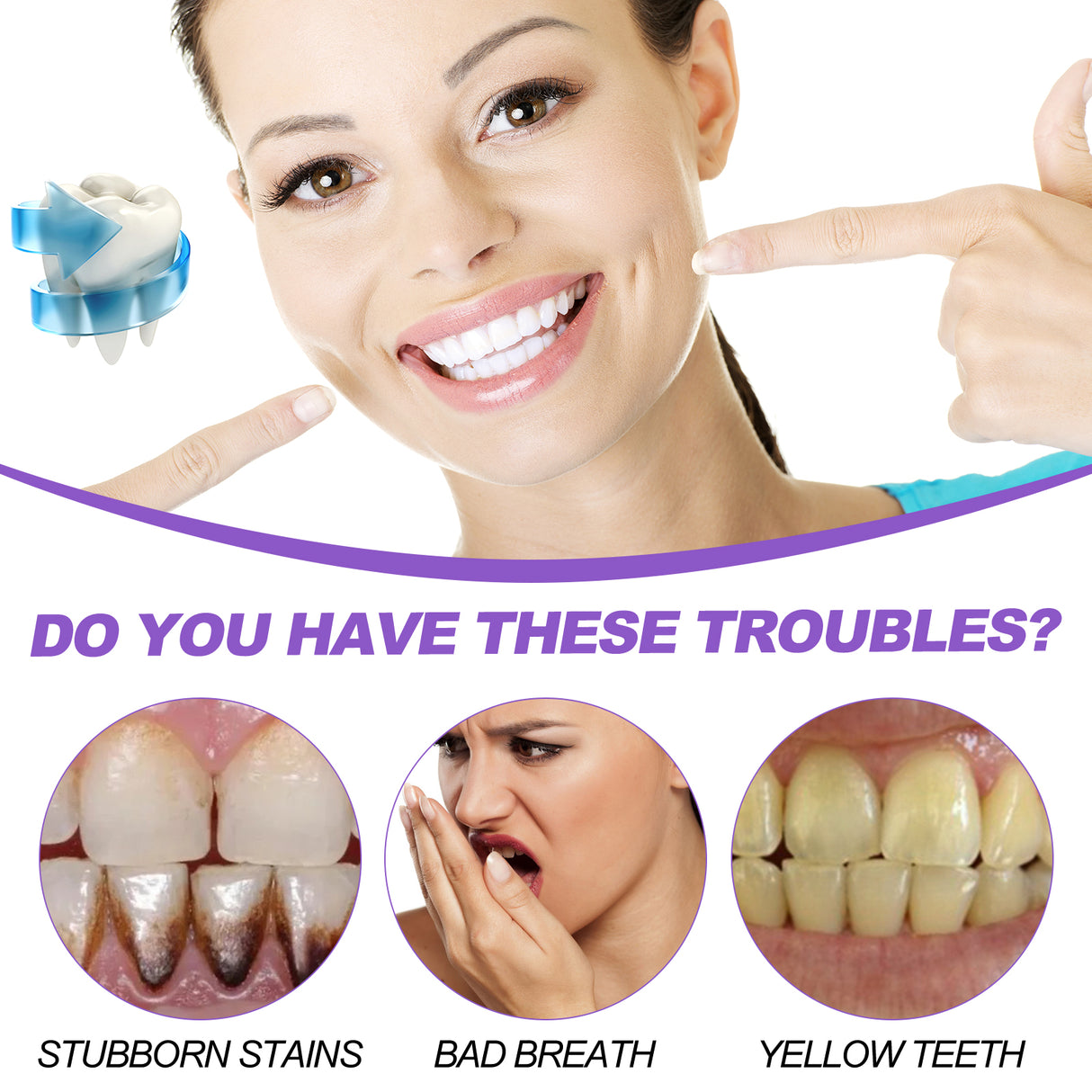 V34 Purple Toothpaste, Repair Teeth Mouth Clean Breath Fresh White Toothpaste - V.I.P Digital Presence