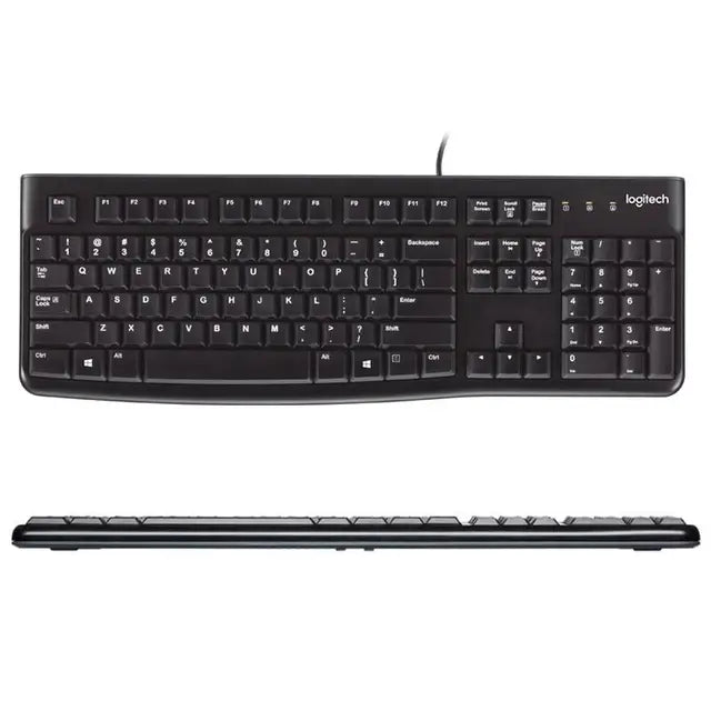 Logitech K120 wired keyboard notebook desktop computer office home USB office desktop waterproof - V.I.P Digital Presence