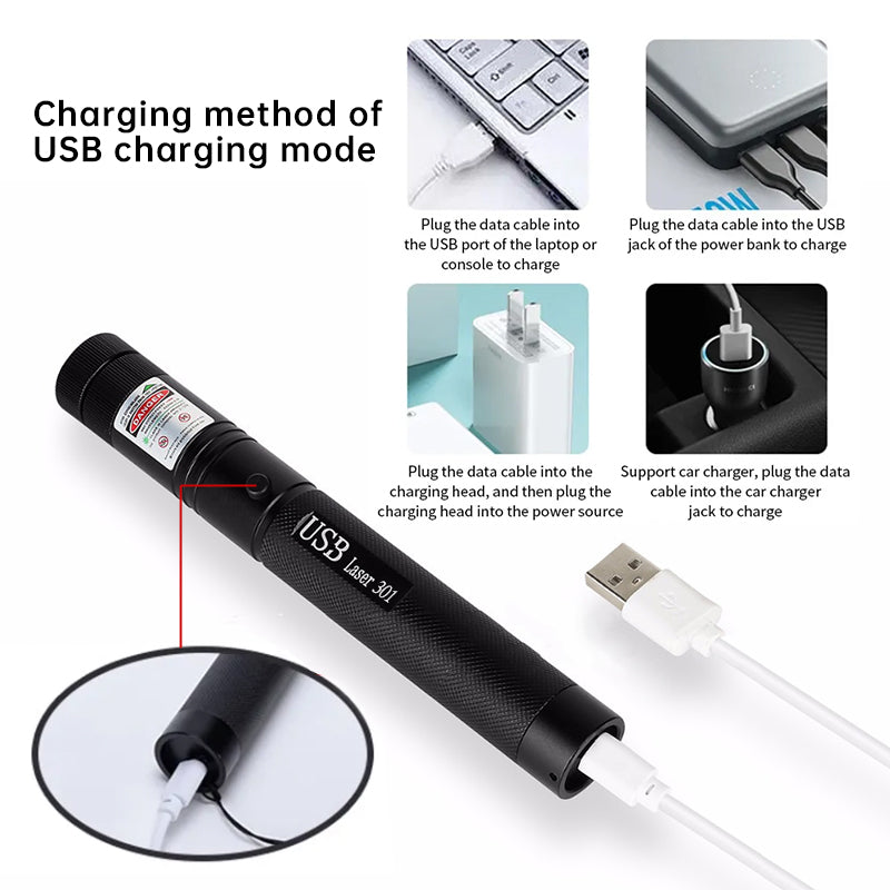Portable Rechargeable High - Brightness Red/Green/Violet Laser Pointer, 60825 - 1, 532nm/650nm/405nm , - V.I.P Digital Presence