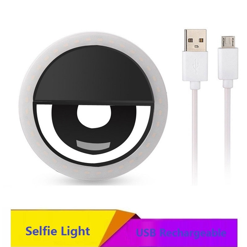 USB charge LED Selfie Ring Light for Iphone Supplementary Lighting Night Darkness Selfie Enhancing for phone Fill Light - V.I.P Digital Presence