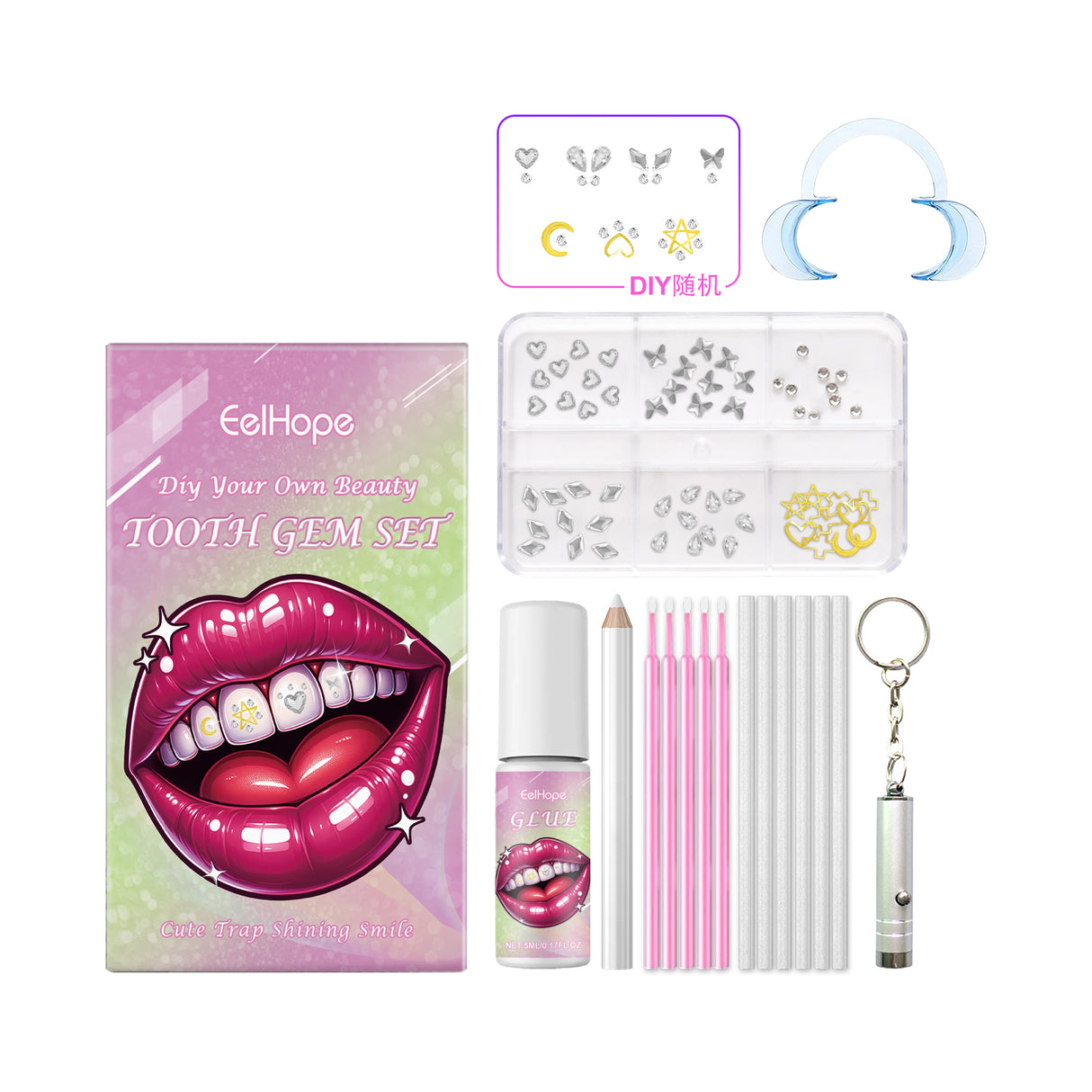 Fashion Teeth Set Diy Fashion Teeth Set Dental Beauty Decoration Drill Combination Personality - V.I.P Digital Presence