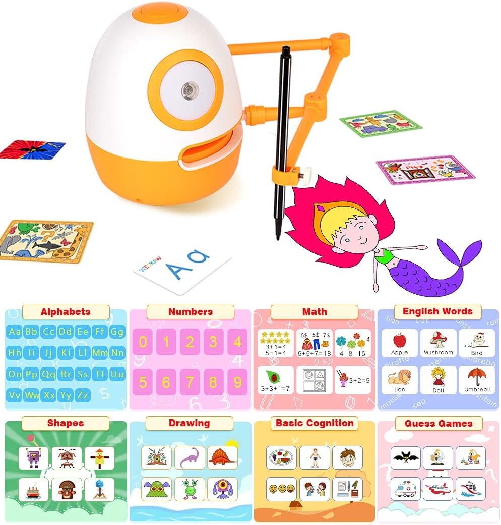 Eggy Robot Teacher We DRAW Educational Robots Preschool Learning Drawing 3+(1 boxes of cards) - V.I.P Digital Presence