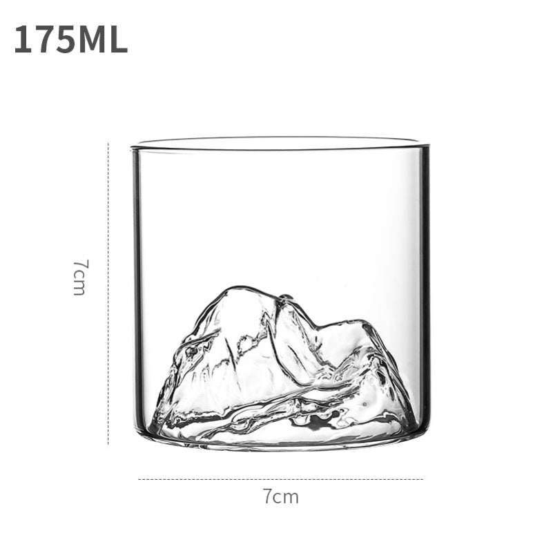 Mountain viewing cup China-Chic style glass transparent household tea cup hot water resistant cup creative Fuji Mountain Tibetan Cup - V.I.P Digital Presence