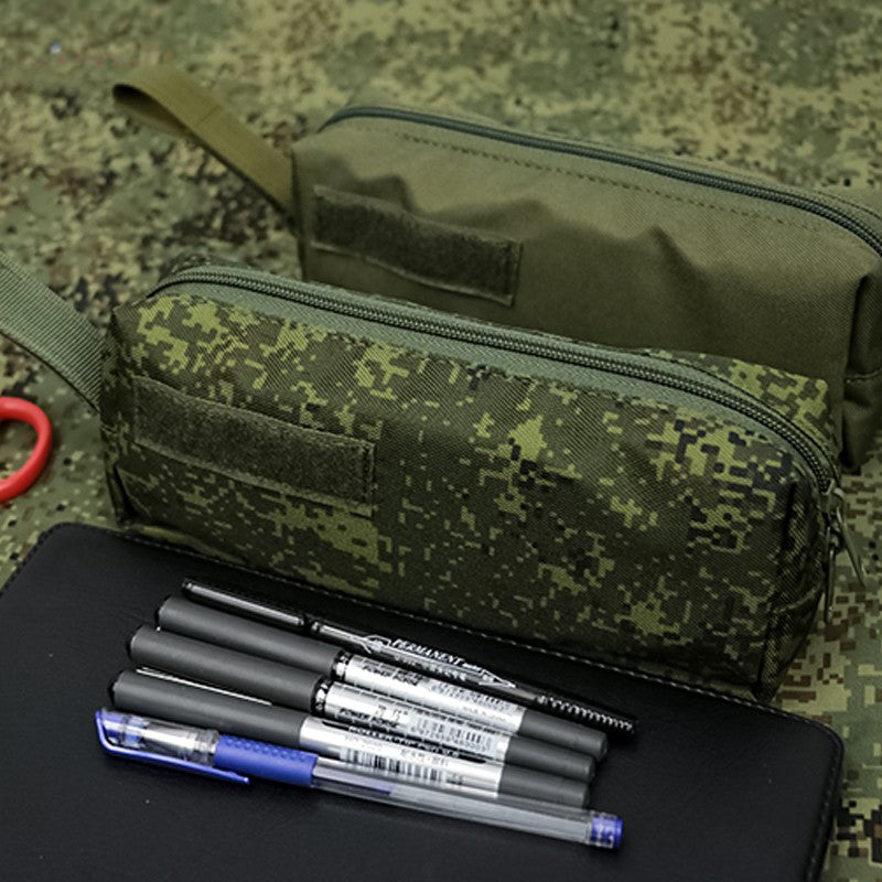 Cold War-era large-capacity tactical storage bag – versatile MOLLE-compatible pouch for students/stationery or tactical use. - V.I.P Digital Presence