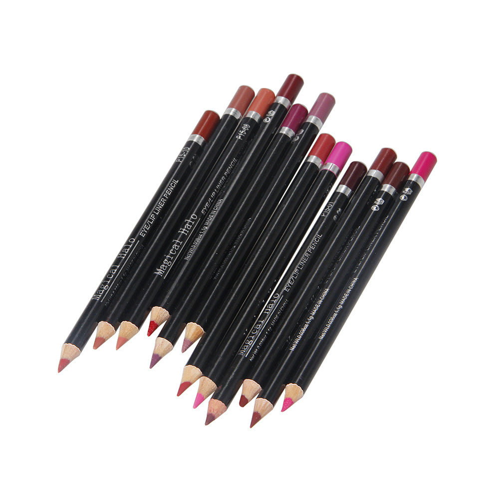 Makeup MH12 Color Mixed Waterproof Lip Liner Lip Nude Lip Pencil Lipstick Pen Set of 12 - V.I.P Digital Presence