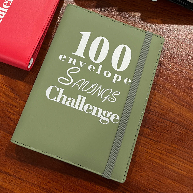 100 Envelope Challenge Binder Couple 100 Day Challenge Hand Account Money Savings Notepad - V.I.P Digital Presence
