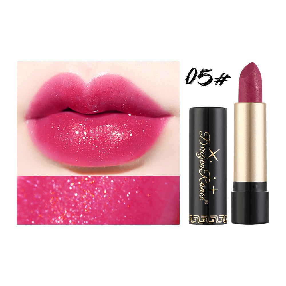 Gilt Pearlescent Dragon Fruit Peach Pink Lipstick Slightly Flashing Lipstick Moisturizing And Shining With Fine Flashing Bean Paste Mermaid - V.I.P Digital Presence