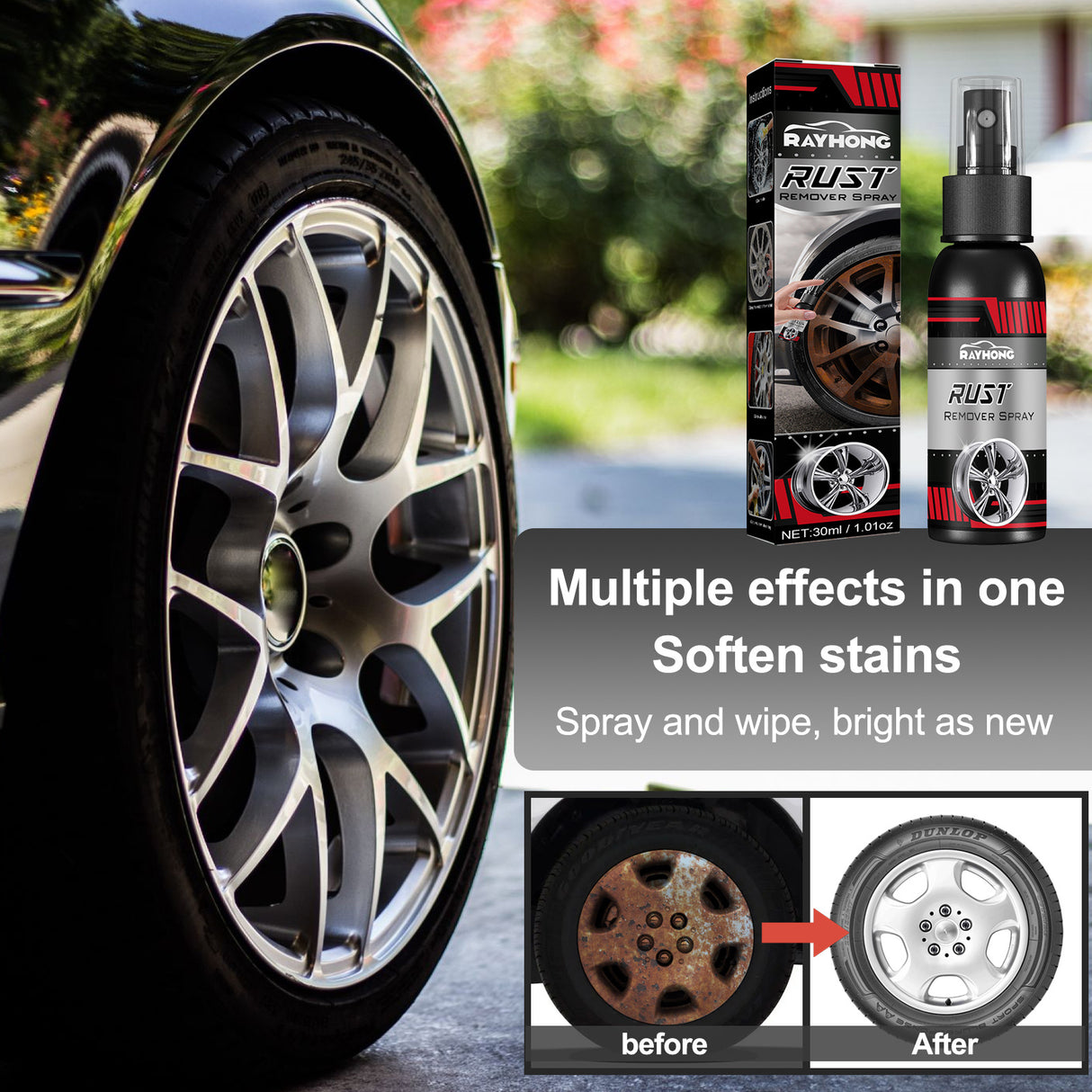 Auto Wheel Rust Remover Auto Paint Rust Remover Brightener Rust Remover Conversion Agent - V.I.P Digital Presence