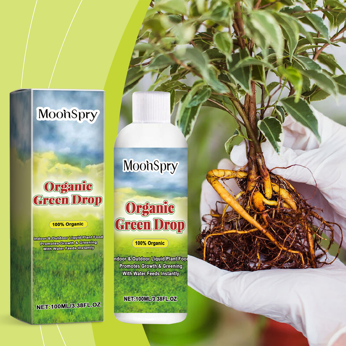 Plant growth Solution potted green leaf lawn flower plant hair root supplement fertilizer nutrient solution - V.I.P Digital Presence