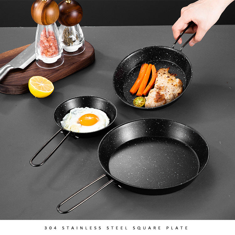 Stainless steel folding handle frying pan outdoor non stick folding fry pan frying pan - V.I.P Digital Presence