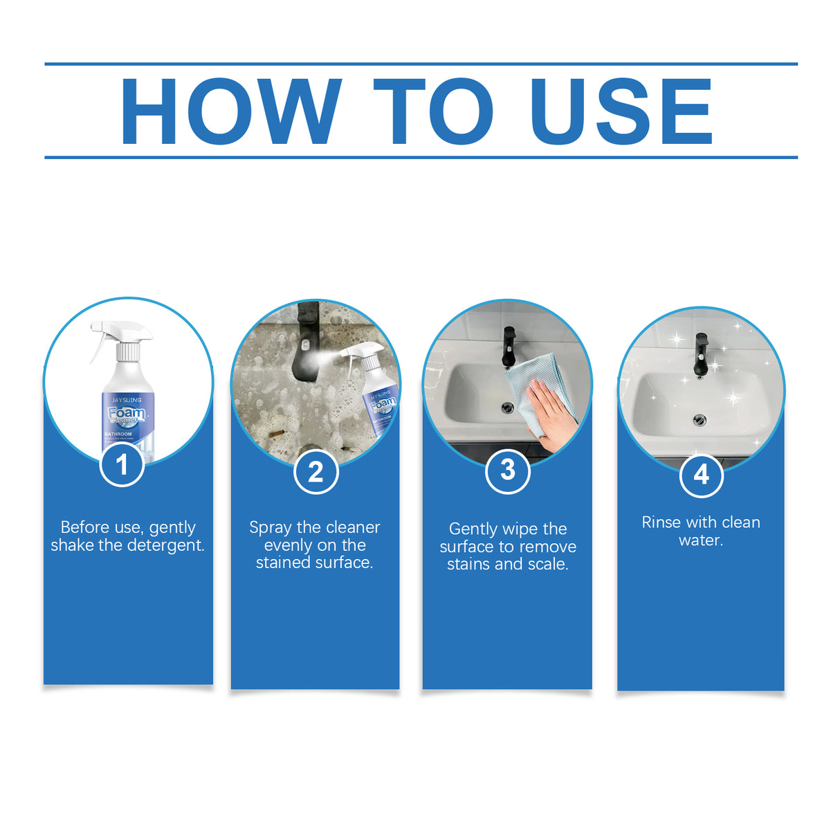 Bathroom Foam Cleaner Tile Glass Bathtub Water Stain Scale Cleaning Cleaner - V.I.P Digital Presence