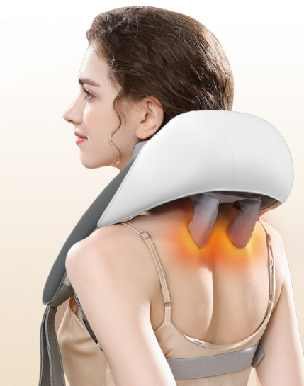 High battery life cervical spine massager neck trapezius muscle shoulder waist leg kneading hot compress massage shawl - V.I.P Digital Presence