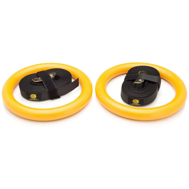 2Pcs High Quality Heavy Duty ABS Plastic 28mm Exercise Fitness Gymnastic Rings With Foam Handle Gym Exercise Crossfit Pull Ups A - V.I.P Digital Presence