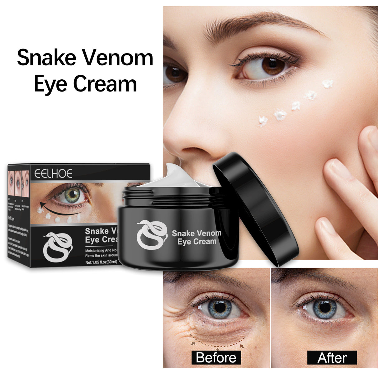 Snake Venom Eye Cream, Firming Eye Bags Hydrating And Reducing Fine Lines Eye Care Eye Cream - V.I.P Digital Presence