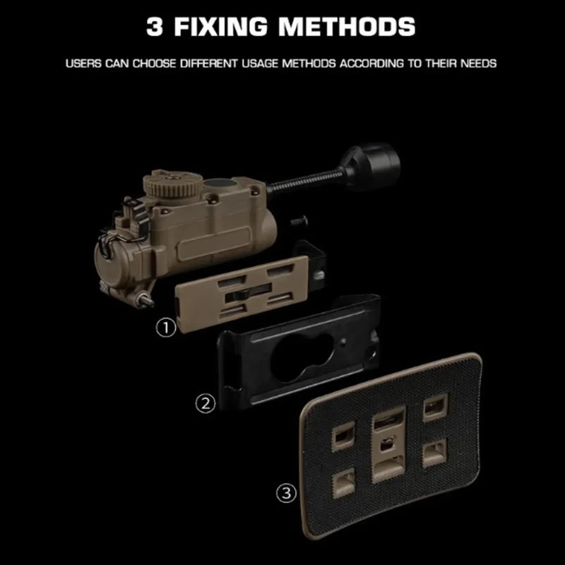 Sidewinder Helmet Lamp with IR and Flashlight Color Light, Strobe Light Head IFF Auxiliary Light for Airsoft Hunting Fishing - V.I.P Digital Presence