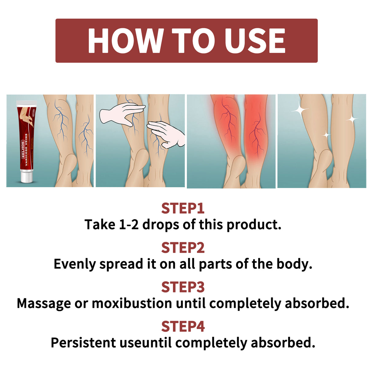 Venous Massage Varicose Cream, Relieves Bulging Leg Blood Vessels And Swollen Leg Earthworm Venous Massage Cream - V.I.P Digital Presence