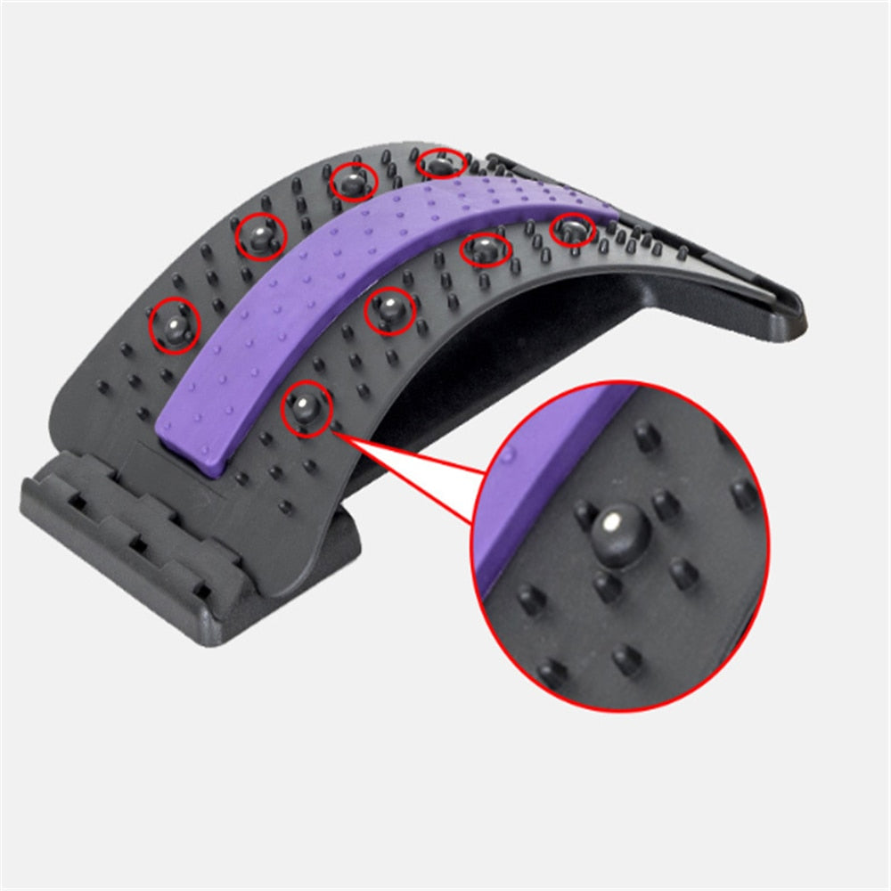 Back Massager Stretcher Equipment Massageador Magic Support Stretch Fitness Relaxation Spine Pain Lumbar Relief Back Stretcher - V.I.P Digital Presence