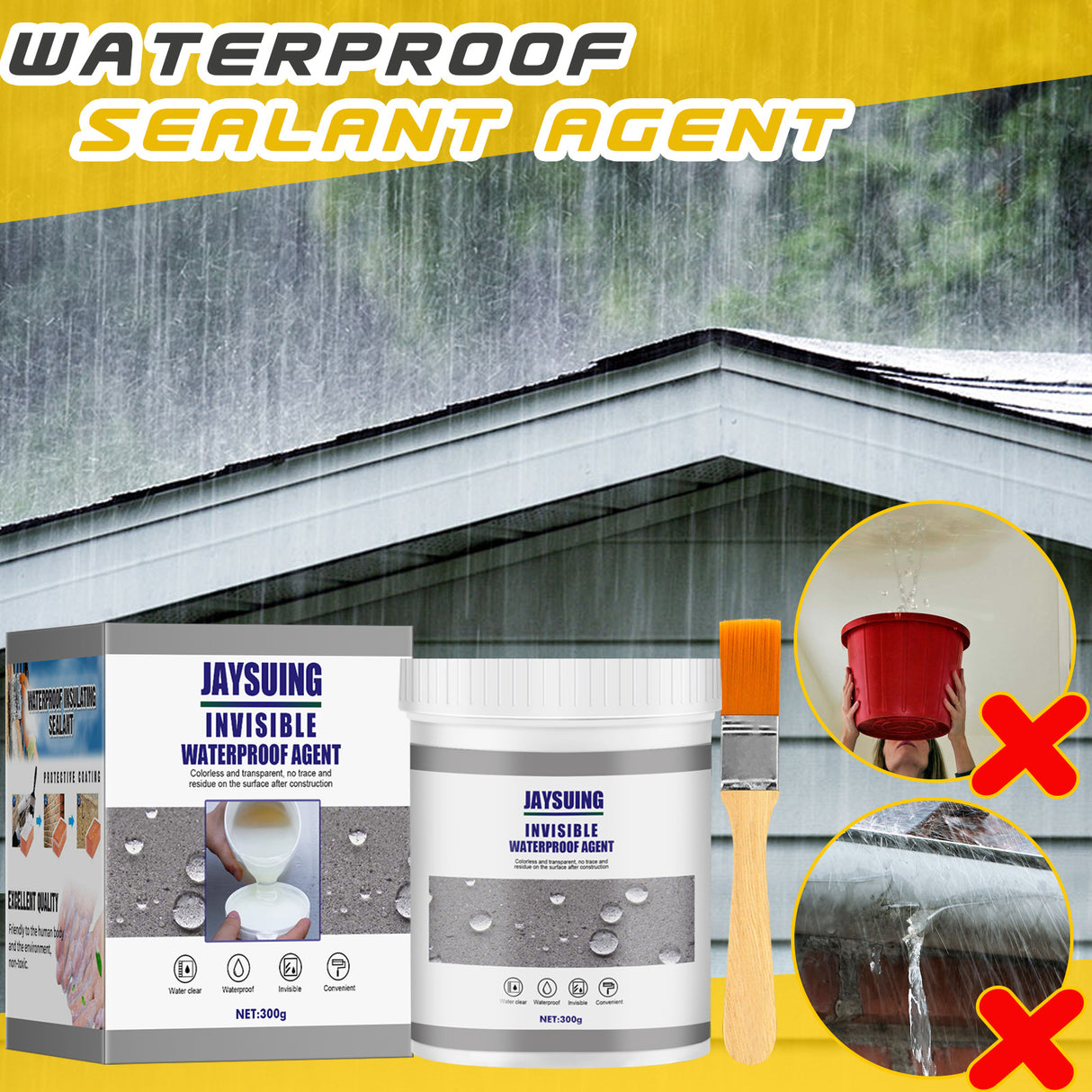 Jaysuing Bathroom Waterproofing Agent Anti-Leakage Water Plugging And Repairing The Outer Wall Of The Kitchen Without Smashing Bricks To Repair Leakage Sealing Paint - V.I.P Digital Presence