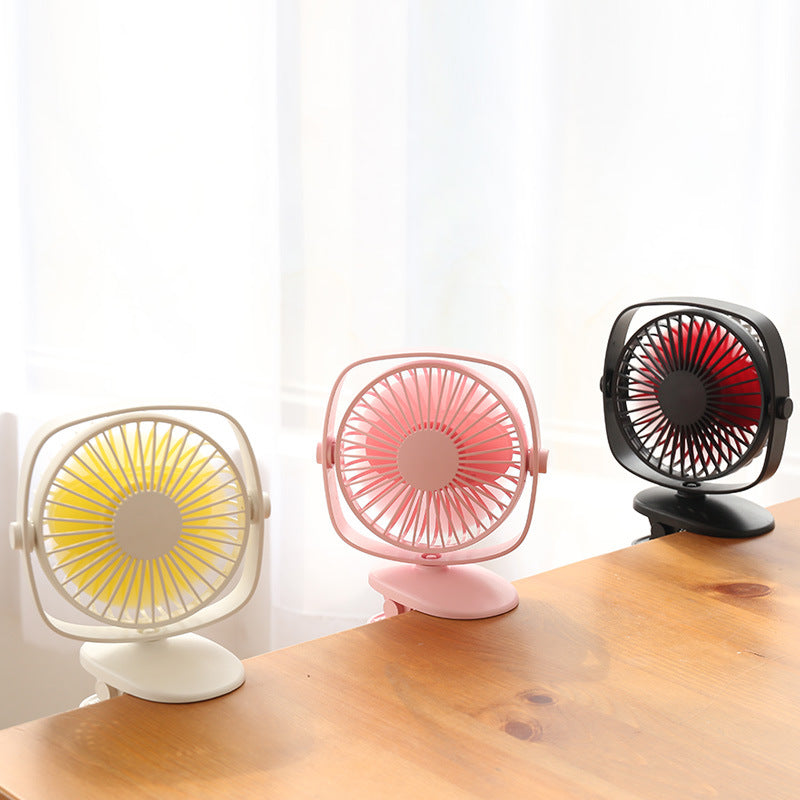 Clip Fan Mini Mute Desktop Desktop Small Fan Stroller Student Dormitory USB Charging Fan