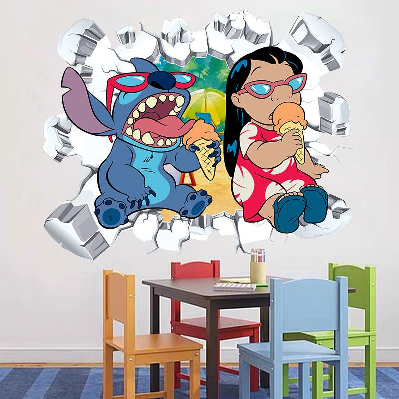 StarCraft Baby Stitch Wall Sticker Self Adhesive Picture Back Adhesive Cartoon Sticker Bedroom Dormitory Bedhead Wall Wallpaper - V.I.P Digital Presence