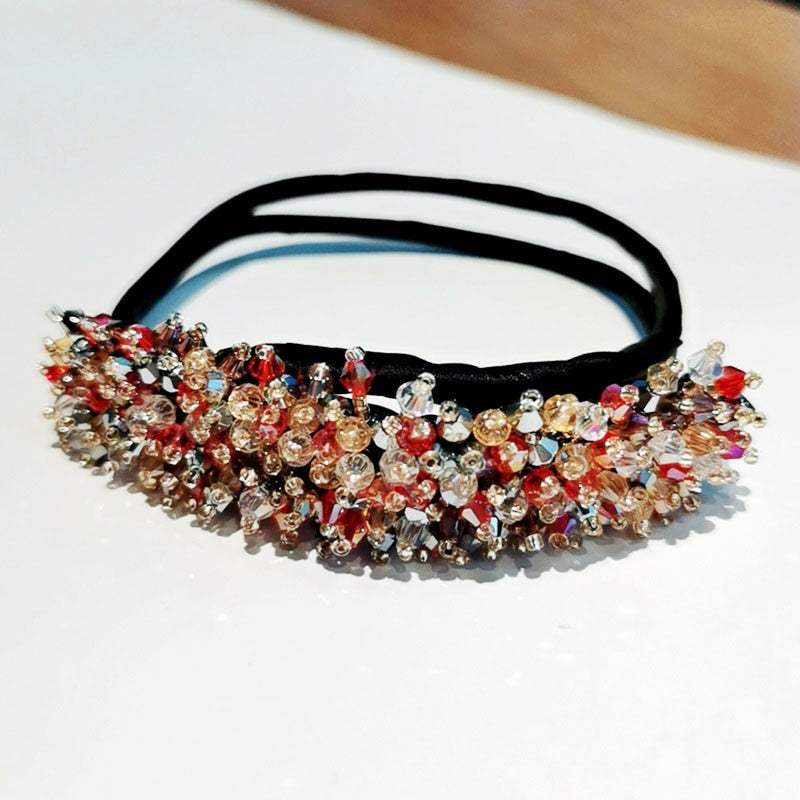 Wedding Bridal Rhinestone Pearl Flower Clear Crystal Handmade Maruko Hair Pins Clips Bridesmaid Hairwear Jewelry Hair Accessory - V.I.P Digital Presence