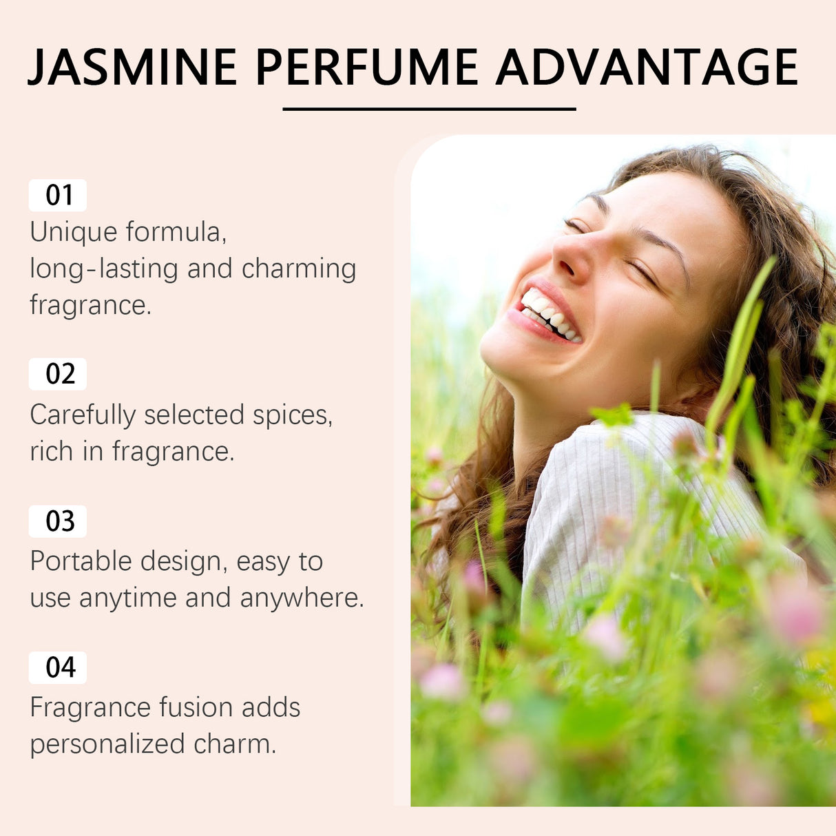 Jasmine Light Perfume Flower Fruit Fragrance Natural Fresh Mild Lasting Light Fragrance Portable Charm Staying Perfume - V.I.P Digital Presence