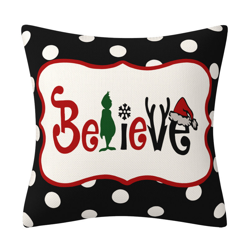 Grinch Christmas Pillow Cover Amazon Home Christmas Decoration Cushion Sofa Pillowcase - V.I.P Digital Presence