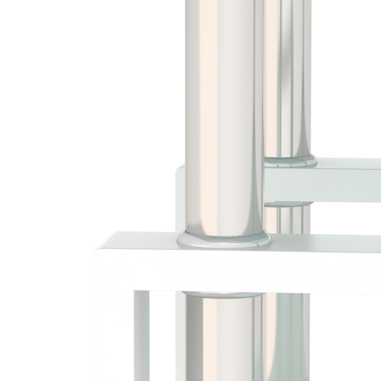 Set of 2, Modern Tempered Glass Tea Table Coffee Table End Table, Square Table for Living Room, Transparent/White - V.I.P Digital Presence