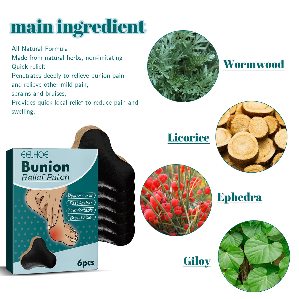 Bunion Patch, Relieves Toes Swelling And Pain Corrects Thumb Valgus Herbal Care Patch - V.I.P Digital Presence