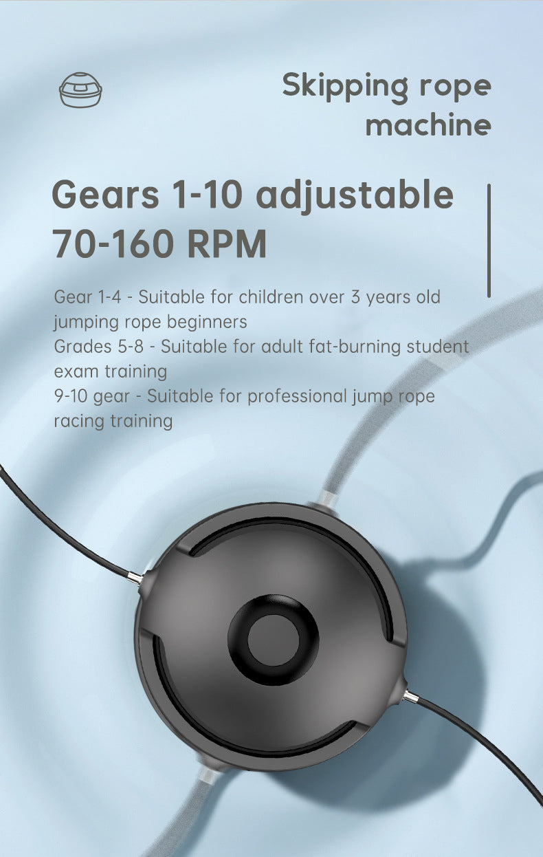 Smart Rope Skipping Machine Smart Jump Rope Machine 10-level Speed Adjustment Led Seven-color Light Wireless Music Function - V.I.P Digital Presence