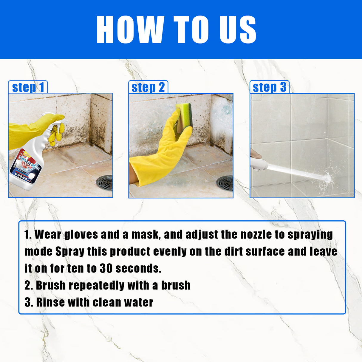 Stone Cleaning Spray, Domestic Kitchen Marble Tile Decontamination Repair Scratch Cleaner - V.I.P Digital Presence