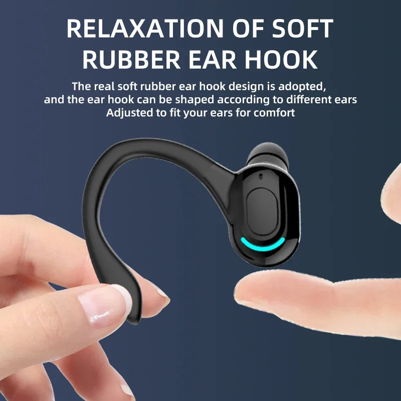 Ear hanging Bluetooth earphones Business single ear earphones Waterproof sports high endurance noise reduction - V.I.P Digital Presence