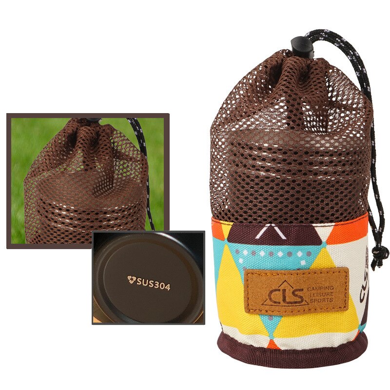 Outdoor 304 Stainless Steel Cup Camping 4-Piece Cup Set Picnic Barbecue Beer Steins Climbing Water Cup Tea Milk Coffee Cup