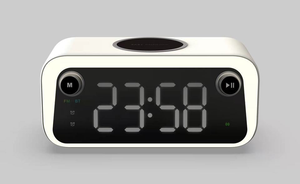 New alarm clock wireless charging Bluetooth clock thermometer wireless charging - V.I.P Digital Presence