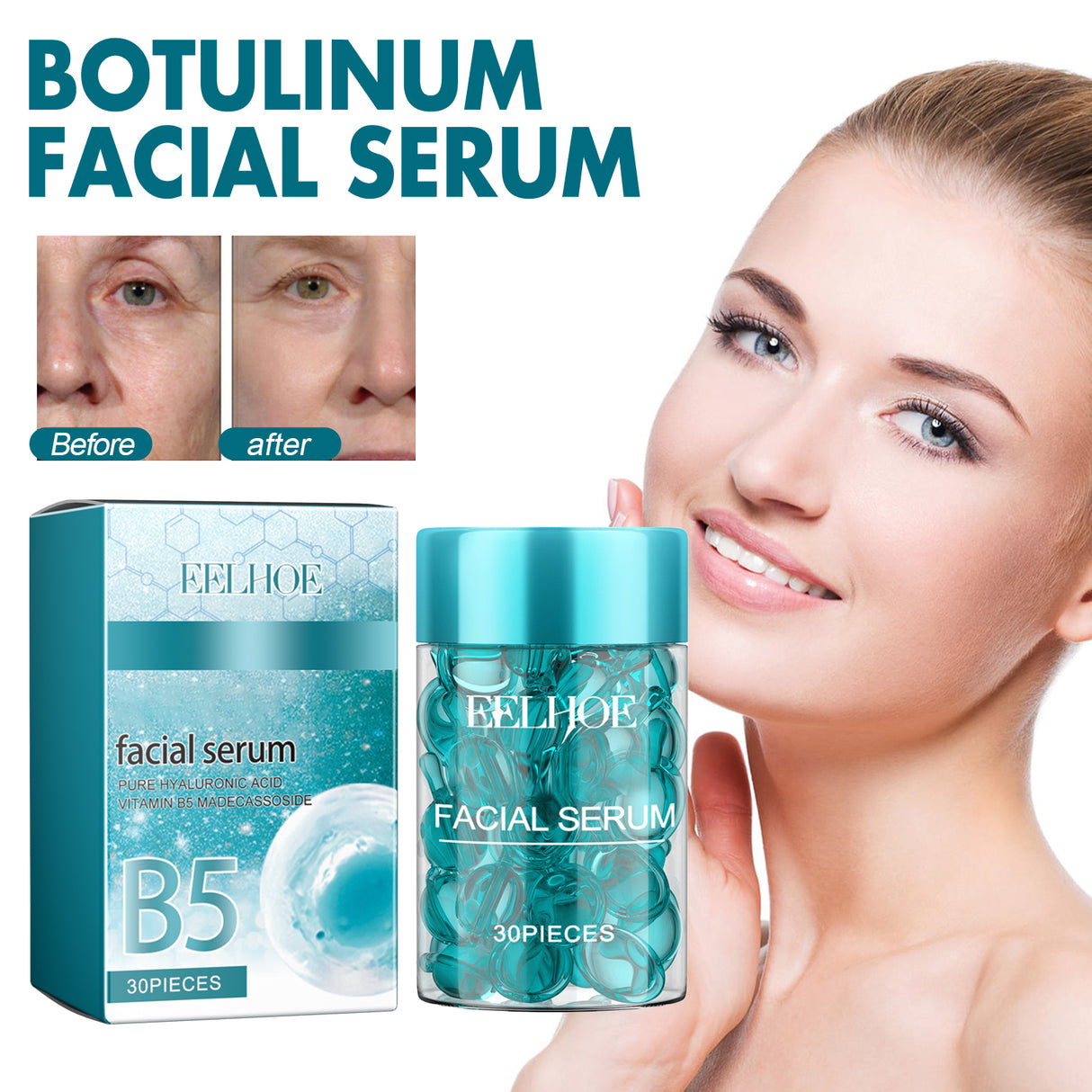 B5 Face Capsule Essence Reduces Fine Lines, Lifts Sagging, Firming And Moisturizing Face