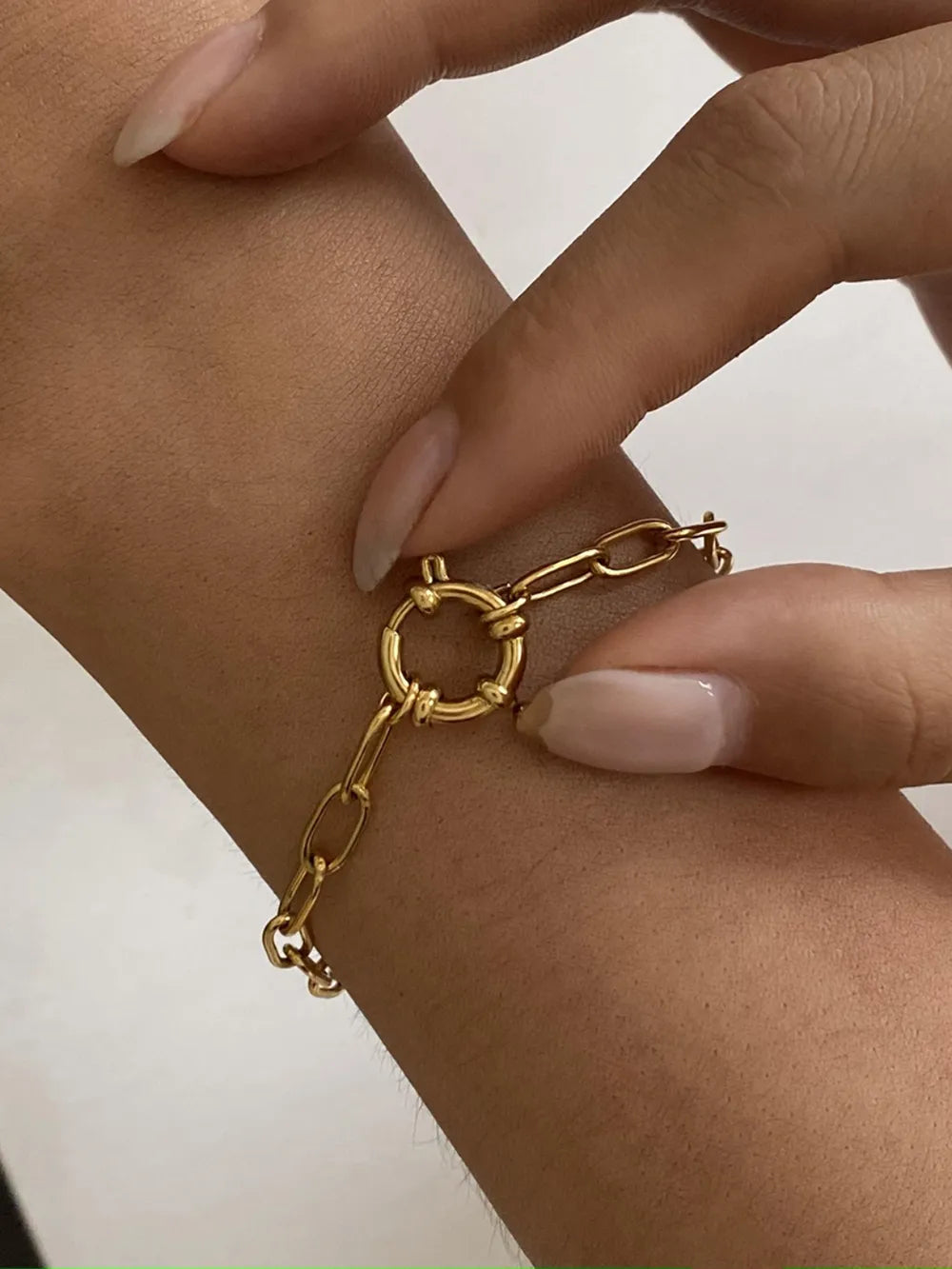 18K Gold-Plated Stainless Steel Chain Bracelet - V.I.P Digital Presence