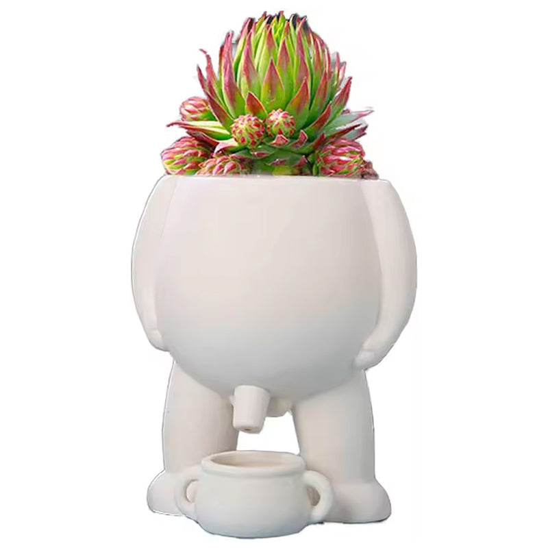 Funny Peeing Vase Planter: A Whimsical Decor Piece for Your Home or Garden. Ideal for Succulents and Makes a Great Novelty Gift! - V.I.P Digital Presence