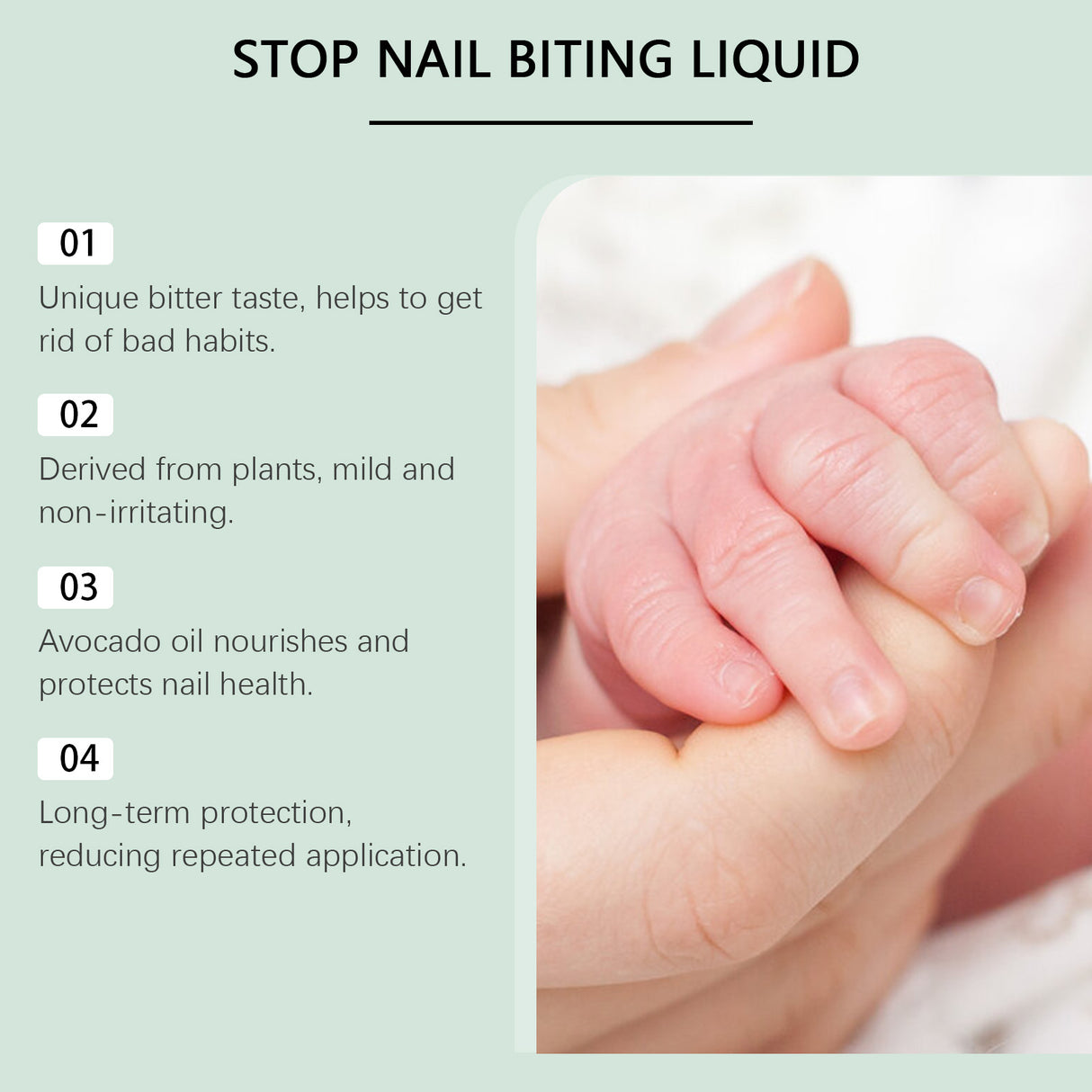 Anti-Biting Nail Care Bitter Lotion Mild Ingredients For Children Eating Hand Bitters To Protect Against Nail Biting Bitter