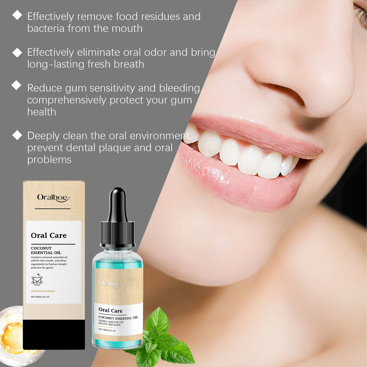 Oral Coconut Mouthwash Gently Protects Gums, Cleans Mouth Stains And Freshens Breath - V.I.P Digital Presence