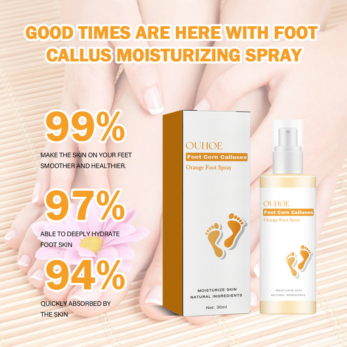 Foot Calluses Moisturizing Spray, Repair Heel Calluses, Remove Dead Skin, Moisturize And Moisturize Foot Care - V.I.P Digital Presence