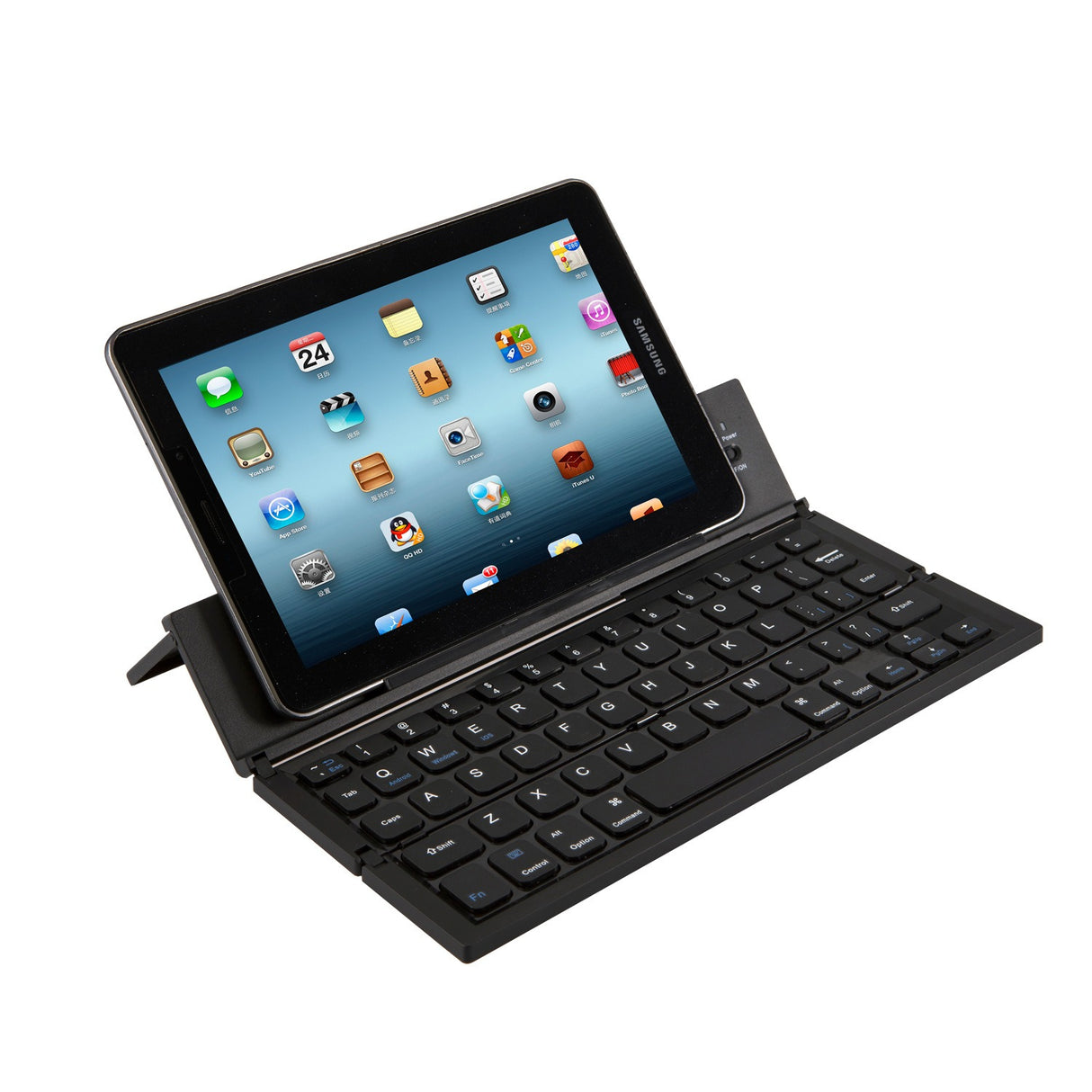 Mini teclado plegable con Bluetooth para PC, portátil, con tres pliegues, para negocios, portátil y de negocios