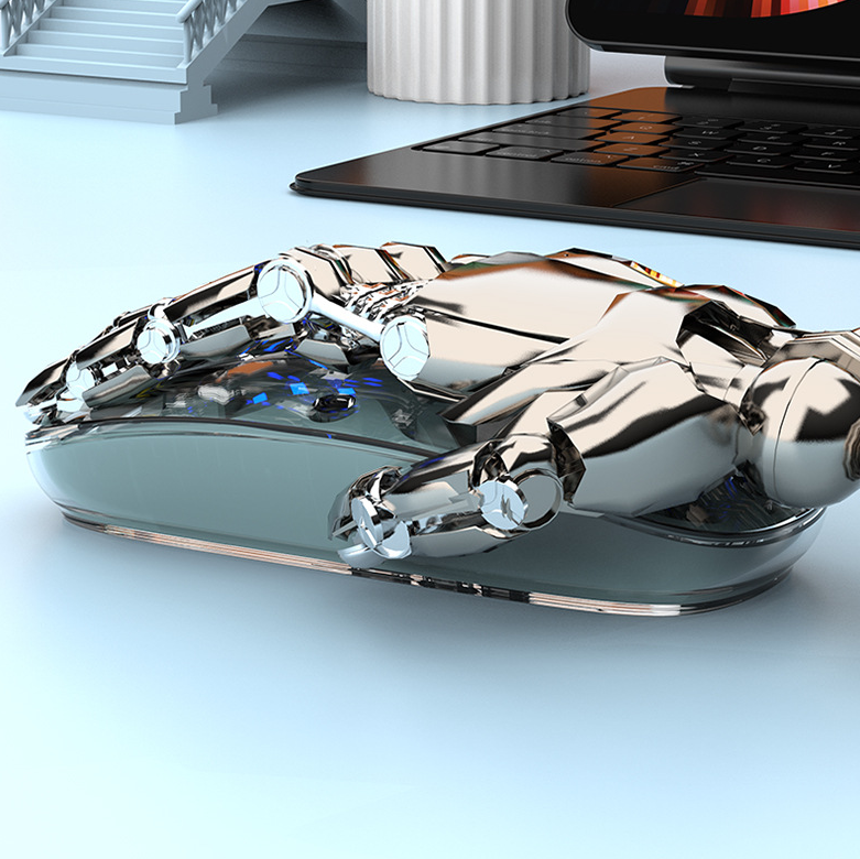 Bluetooth wireless transparent mouse mute dual-mode desktop computer laptop office business USB - V.I.P Digital Presence